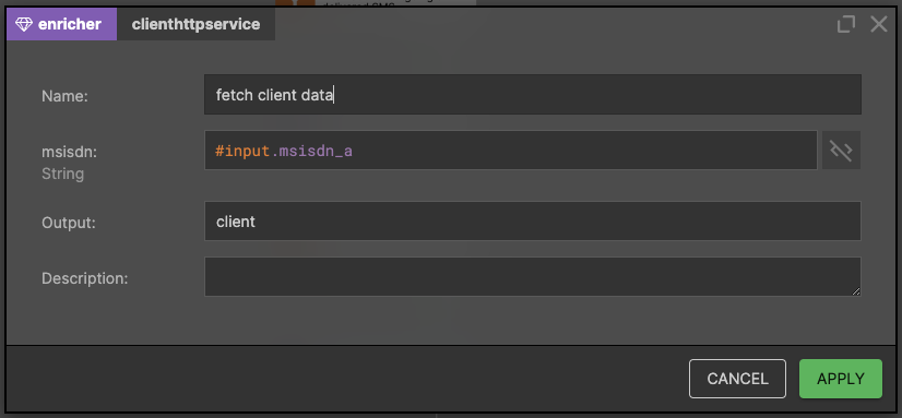 OpenAPI enrichment to retrieve the sender's account details