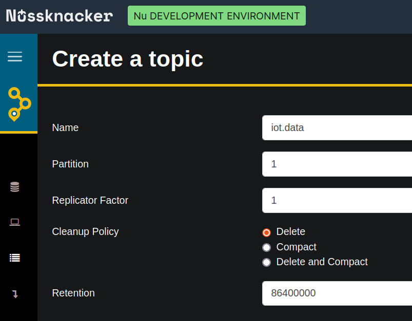 Creating topic in Kafka