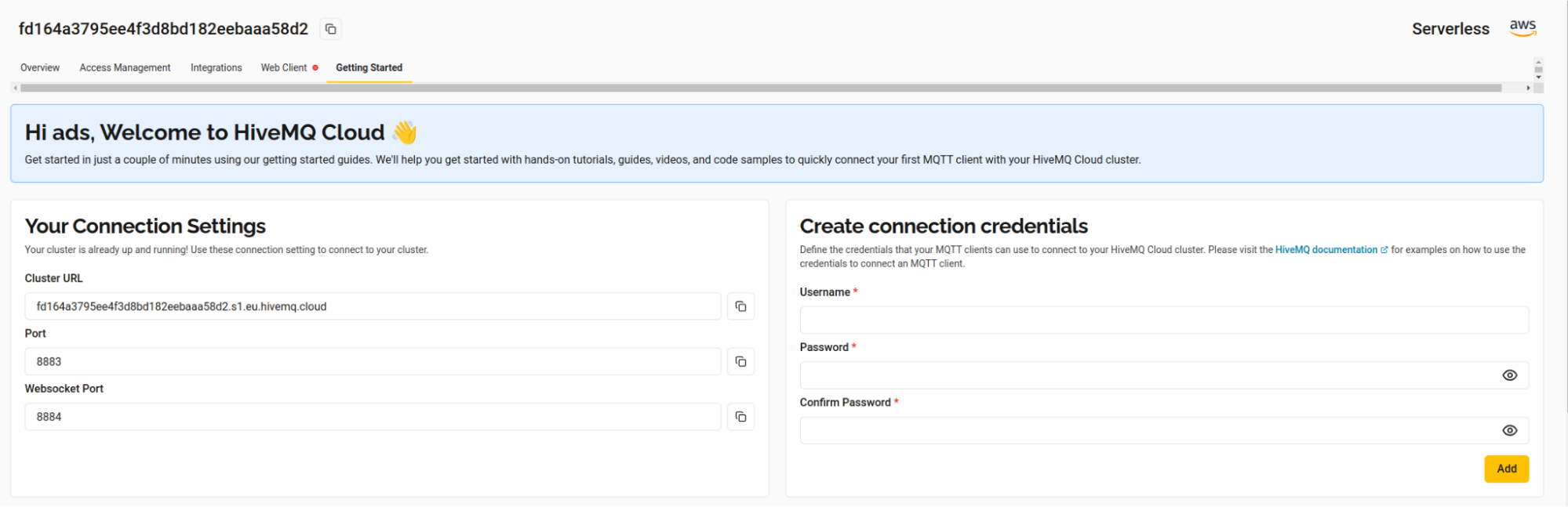 communicating with the MQTT Broker