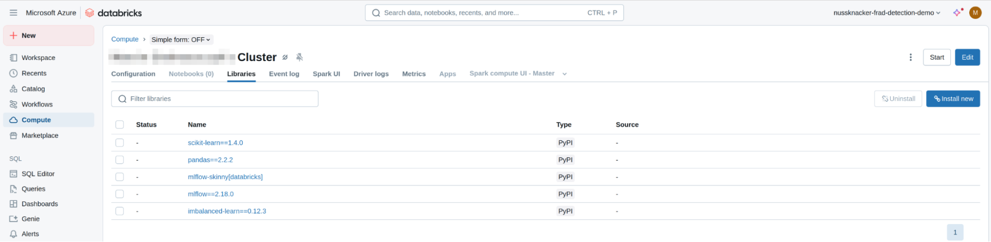 Training and registering the ML model 