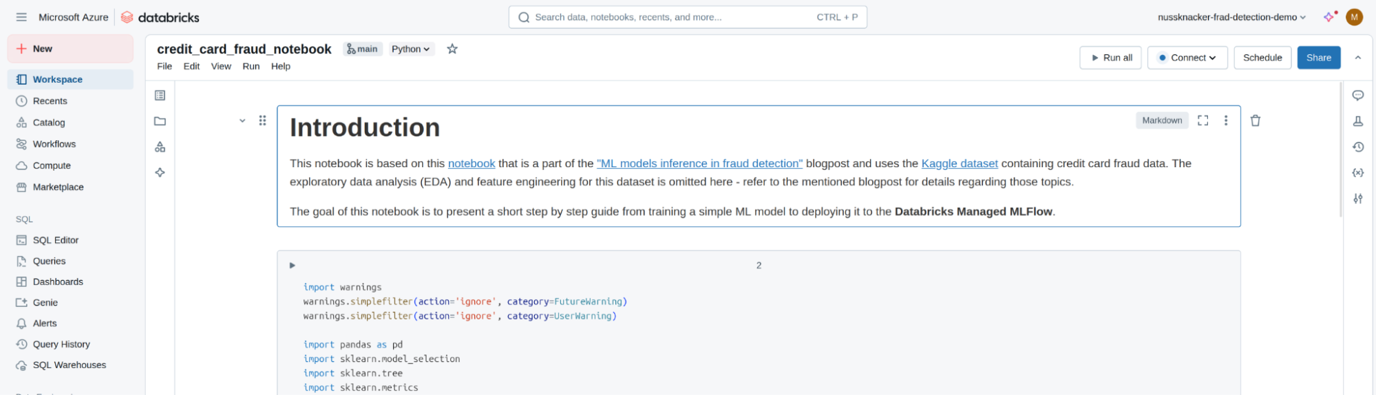Running the Jupyter Notebook
